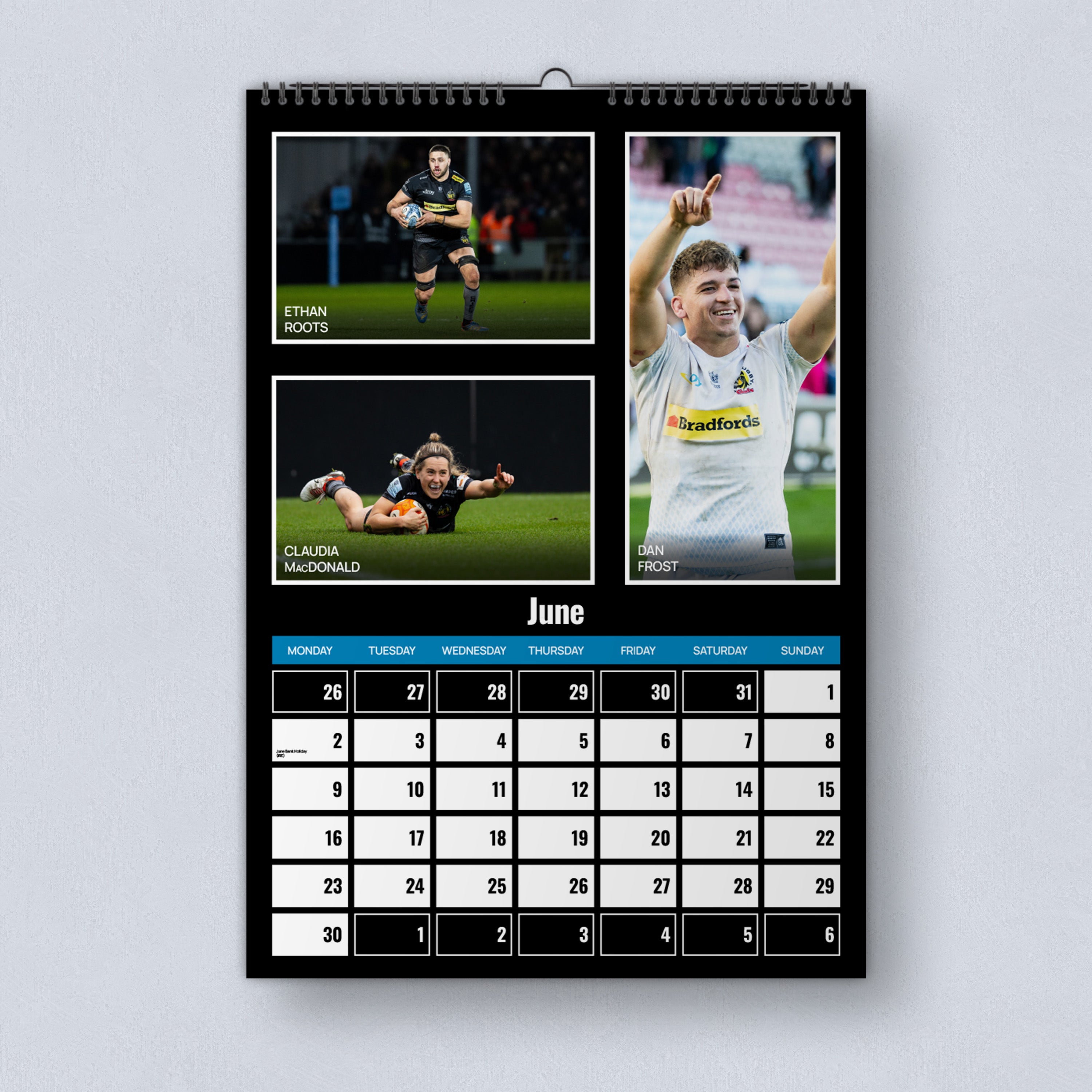 Exeter Chiefs 2025 Calendar Rubie Clarinda